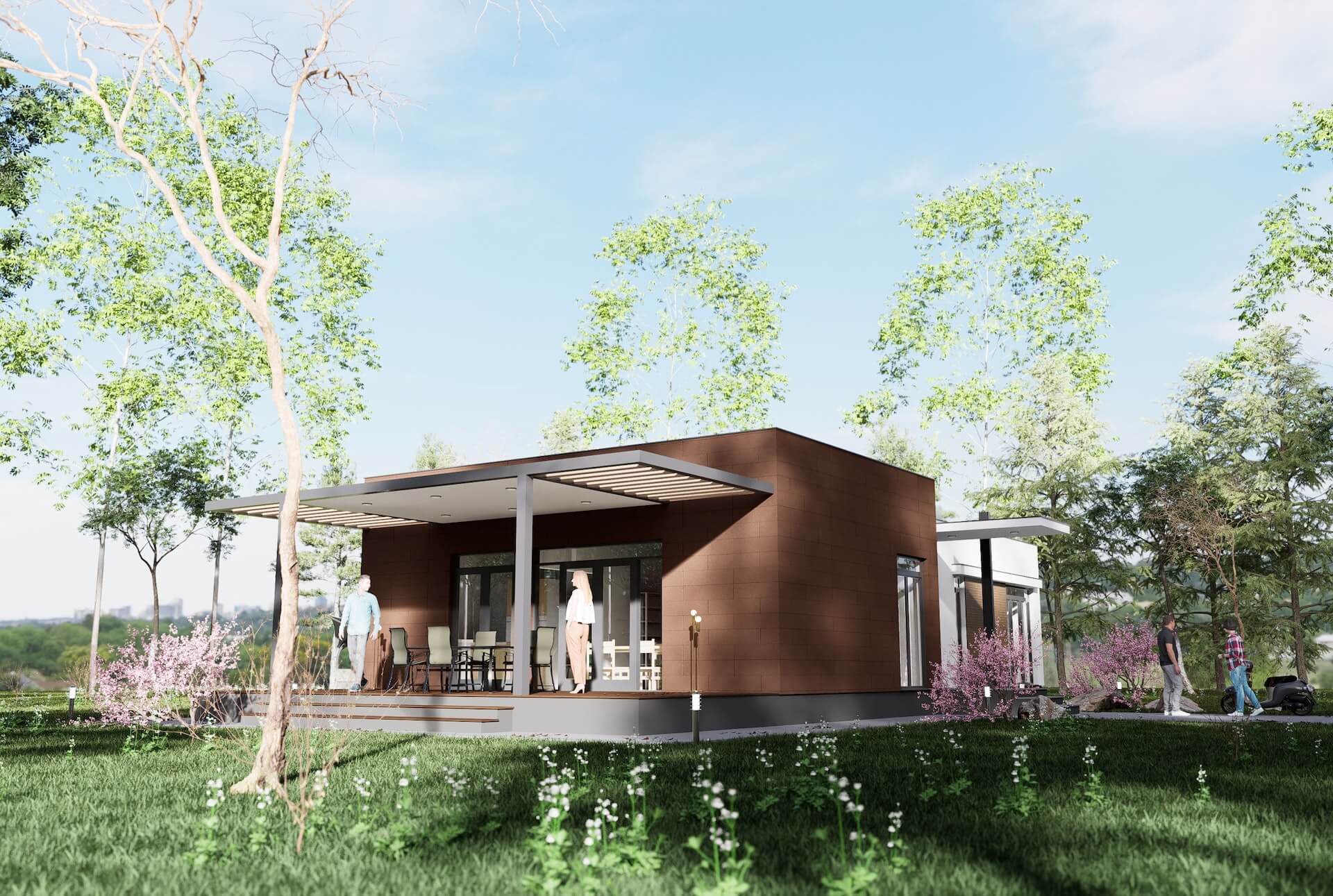 3d architectural render of a house