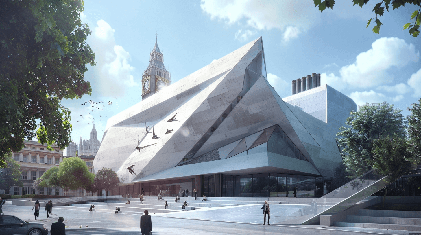 modern architecture rendition of a building